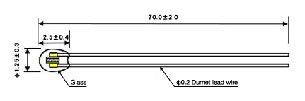 NT Thermistor Dimension